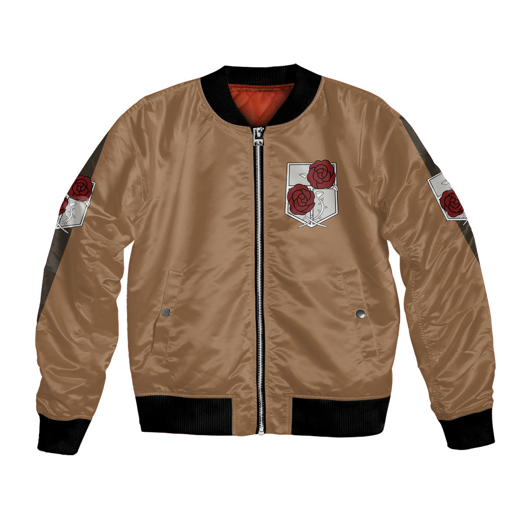 Stationary Guard Bomber Jacket Attack On Tittan Anime Style