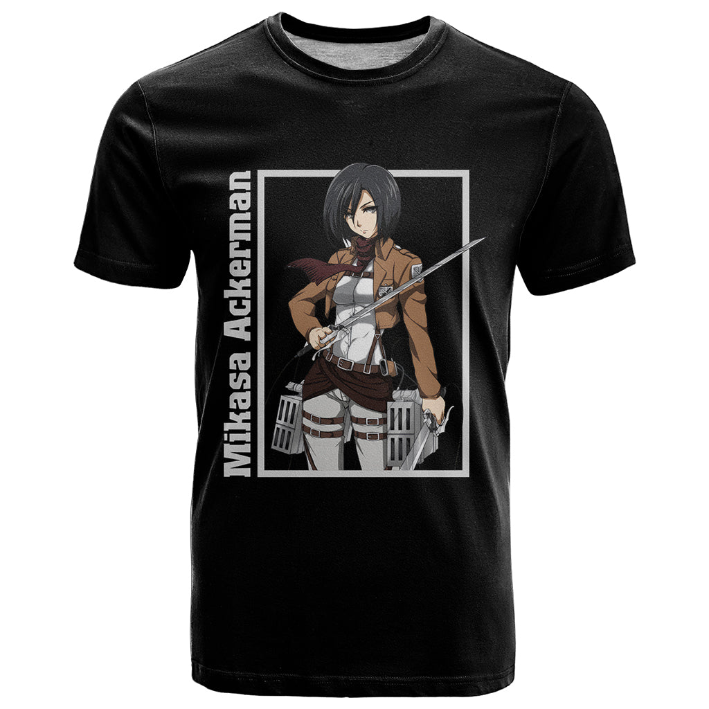 Mikasa Ackerman T Shirt Attack On Tittan Anime Style