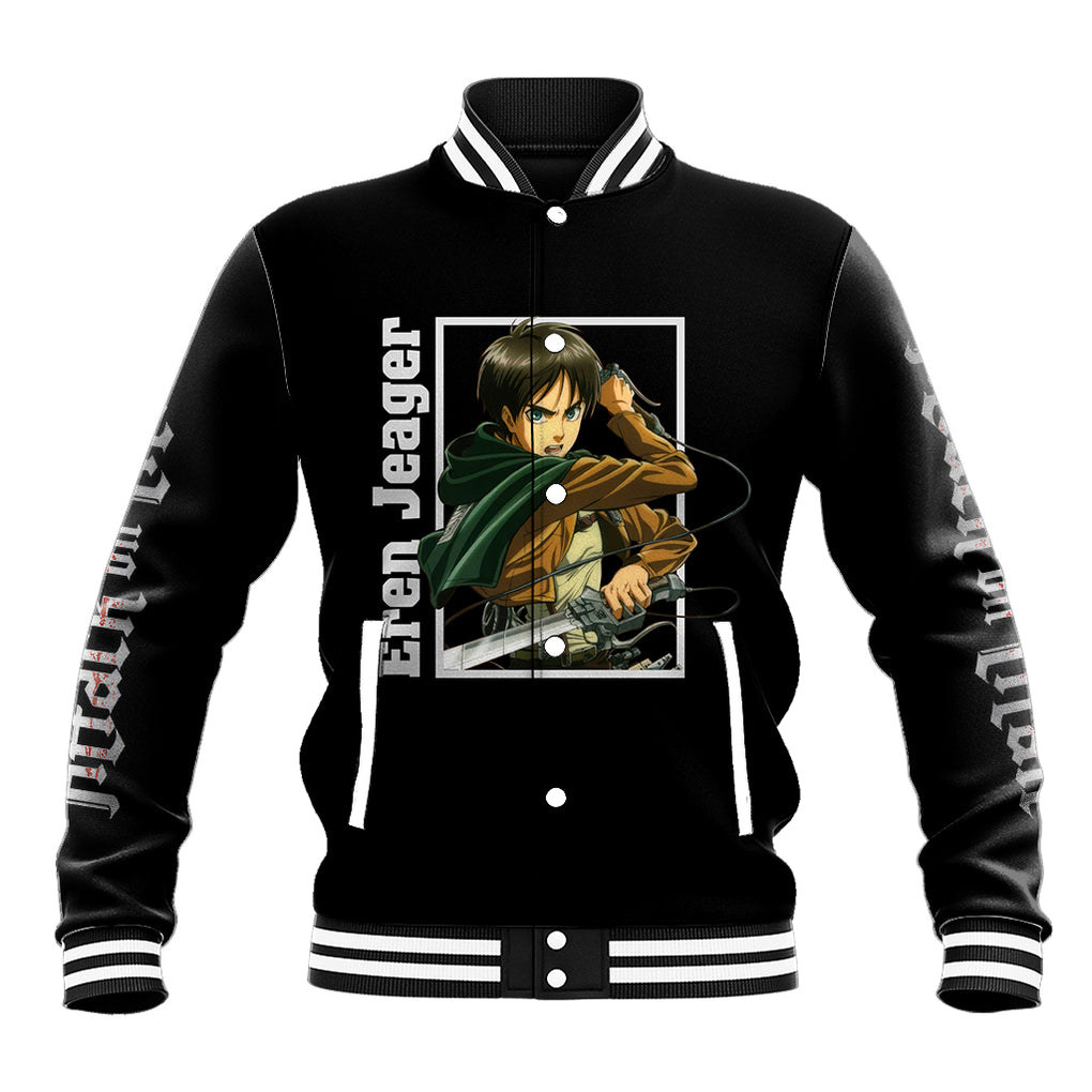 Eren Jeager Baseball Jacket Attack On Tittan Anime Style