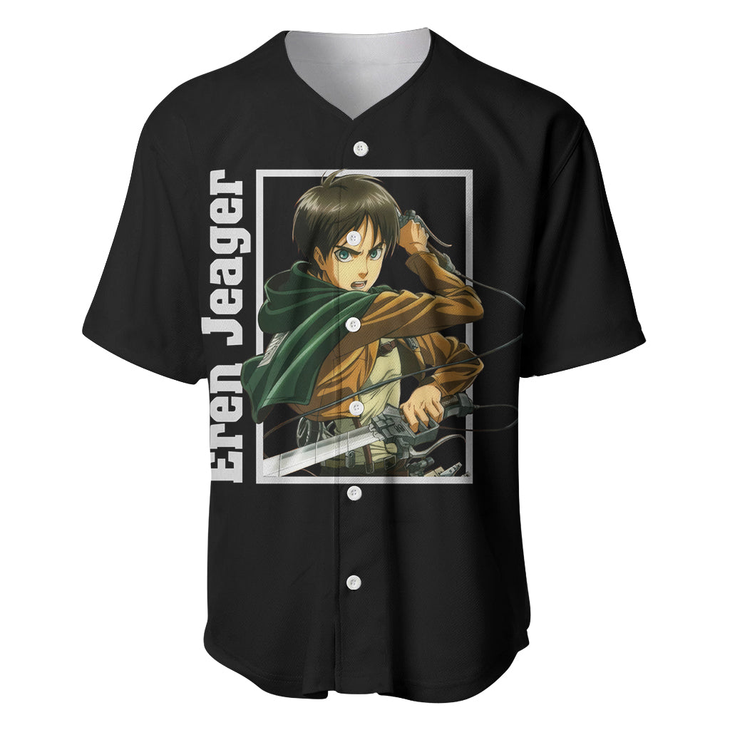 Eren Jeager Baseball Jersey Attack On Tittan Anime Style