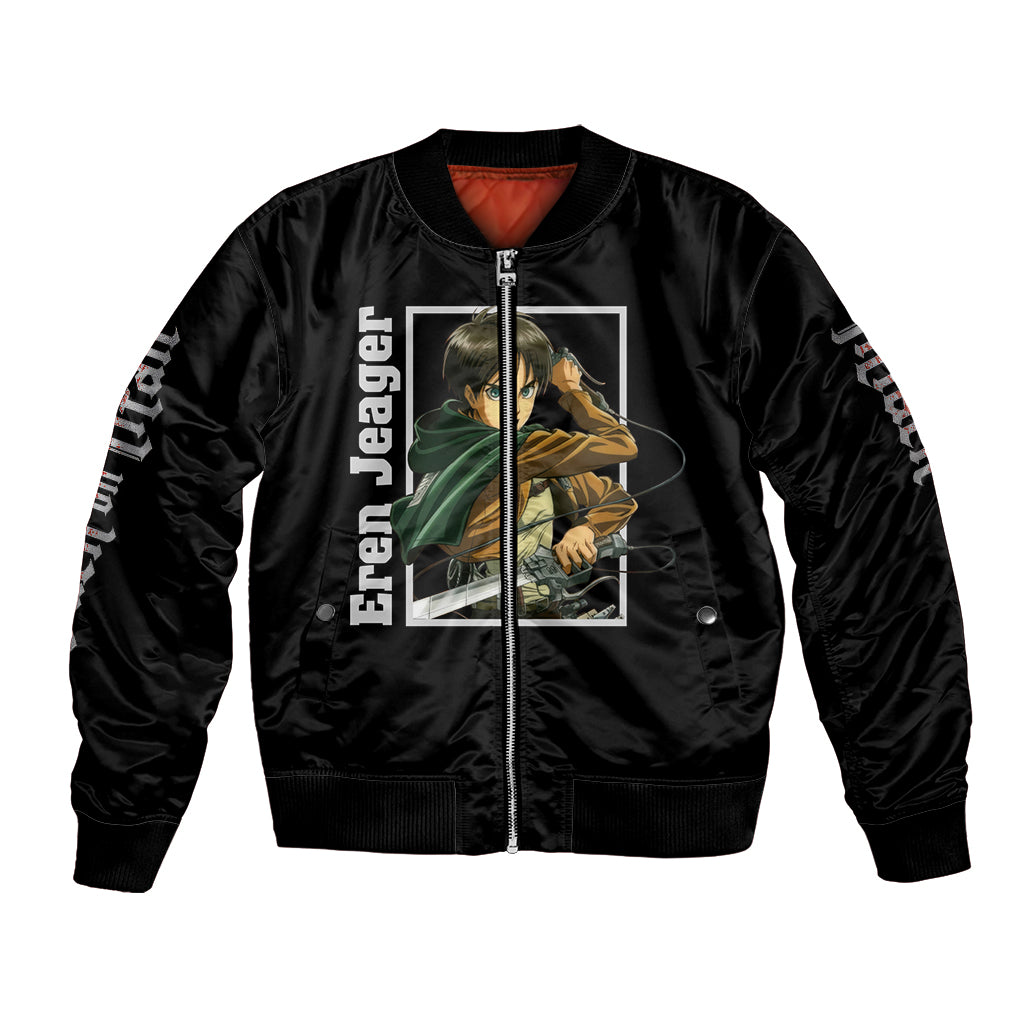 Eren Jeager Bomber Jacket Attack On Tittan Anime Style