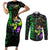 Broly - Dragon Ball Couples Matching Short Sleeve Bodycon Dress and Long Sleeve Button Shirt Anime Mix Pattern Style