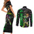 Broly - Dragon Ball Couples Matching Short Sleeve Bodycon Dress and Long Sleeve Button Shirt Anime Mix Pattern Style