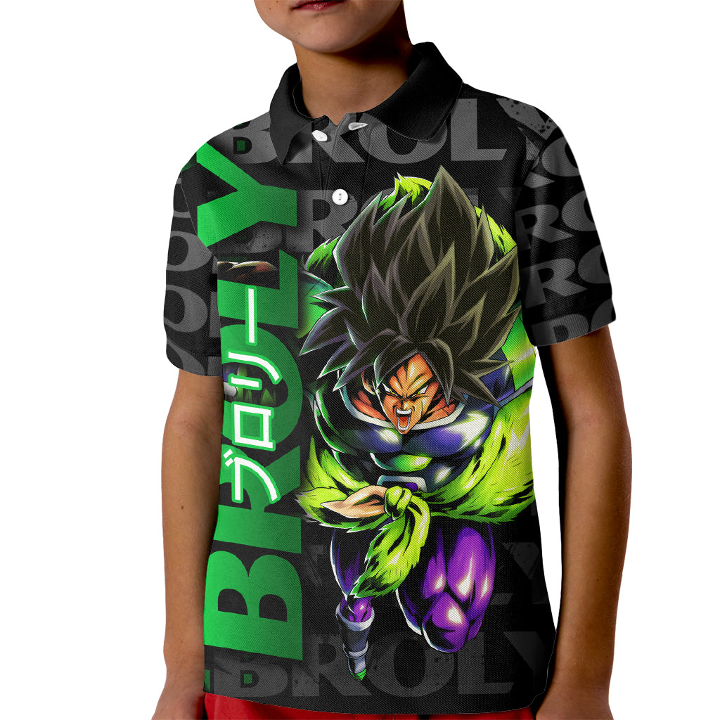 Broly - Dragon Ball Kid Polo Shirt Anime Mix Pattern Style