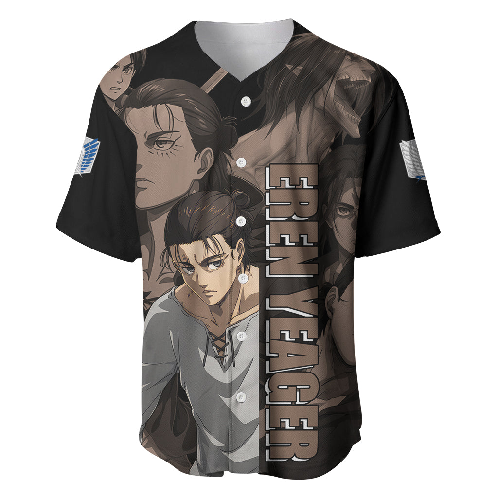 Her Eren Yeager Baseball Jersey Attack On Tittan Anime Style