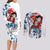 Luffy - One Piece Couples Matching Long Sleeve Bodycon Dress and Long Sleeve Button Shirt Anime Mix Japan Pattern Style