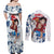 Luffy - One Piece Couples Matching Off Shoulder Maxi Dress and Long Sleeve Button Shirt Anime Mix Japan Pattern Style