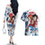 Luffy - One Piece Couples Matching Off The Shoulder Long Sleeve Dress and Hawaiian Shirt Anime Mix Japan Pattern Style