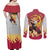 Rengoku Kyoujurou-Demon Slayer Couples Matching Off Shoulder Maxi Dress and Long Sleeve Button Shirt Anime Mix Japan Pattern Style