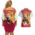 Rengoku Kyoujurou-Demon Slayer Couples Matching Off Shoulder Short Dress and Hawaiian Shirt Anime Mix Japan Pattern Style