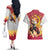 Rengoku Kyoujurou-Demon Slayer Couples Matching Off The Shoulder Long Sleeve Dress and Hawaiian Shirt Anime Mix Japan Pattern Style