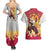 Rengoku Kyoujurou-Demon Slayer Couples Matching Summer Maxi Dress and Hawaiian Shirt Anime Mix Japan Pattern Style