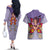 Kokushibo - Demons Slayer Couples Matching Off The Shoulder Long Sleeve Dress and Hawaiian Shirt Anime Mix Japan Pattern Style