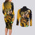 Dio Brando - JoJo's Bizarre Adventure Couples Matching Long Sleeve Bodycon Dress and Long Sleeve Button Shirt Anime Mix Manga Style