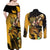 Dio Brando - JoJo's Bizarre Adventure Couples Matching Off Shoulder Maxi Dress and Long Sleeve Button Shirt Anime Mix Manga Style