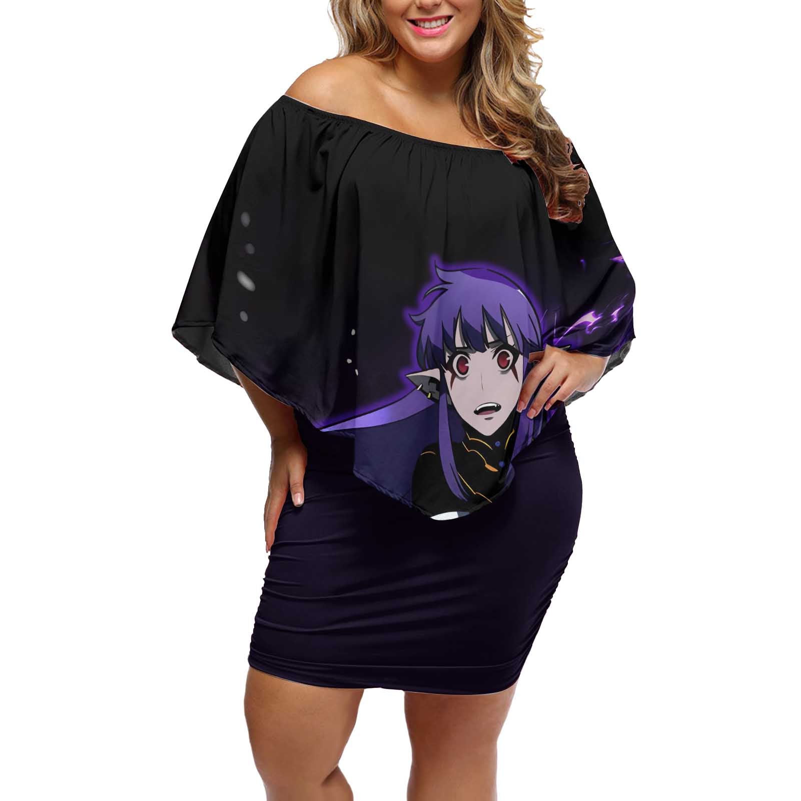 Esil Radiru - Solo Leveling Off Shoulder Short Dress Anime Style