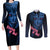 Statue of God - Solo Leveling Couples Matching Long Sleeve Bodycon Dress and Long Sleeve Button Shirt Anime Style