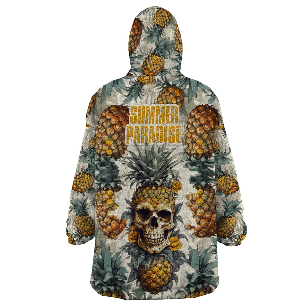 pineapple-skull-wearable-blanket-hoodie-summer-paradise