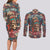 native-american-skull-couples-matching-long-sleeve-bodycon-dress-and-long-sleeve-button-shirts-native-merican-spirit-of-freedom