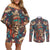 native-american-skull-couples-matching-off-shoulder-short-dress-and-long-sleeve-button-shirts-native-merican-spirit-of-freedom