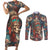 native-american-skull-couples-matching-short-sleeve-bodycon-dress-and-long-sleeve-button-shirts-native-merican-spirit-of-freedom