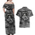 black-and-white-metallica-skull-couples-matching-off-shoulder-maxi-dress-and-hawaiian-shirt