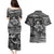 black-and-white-metallica-skull-couples-matching-puletasi-dress-and-hawaiian-shirt