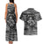 black-and-white-metallica-skull-couples-matching-tank-maxi-dress-and-hawaiian-shirt