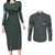 Roronoa Zoro V2 One Piece Couples Matching Long Sleeve Bodycon Dress and Long Sleeve Button Shirt Anime Style