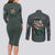 Roronoa Zoro V2 One Piece Couples Matching Long Sleeve Bodycon Dress and Long Sleeve Button Shirt Anime Style