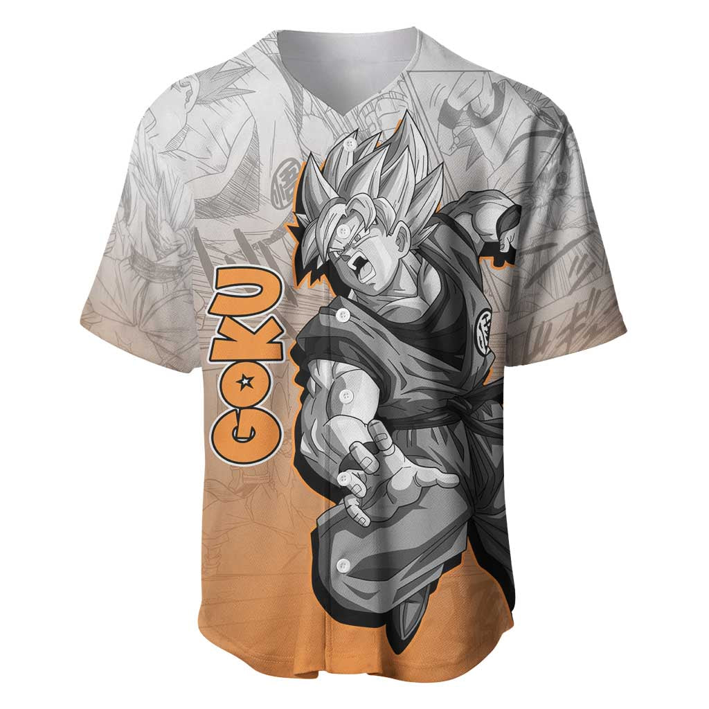 Goku - Dragonball Baseball Jersey Anime Mix Manga Style