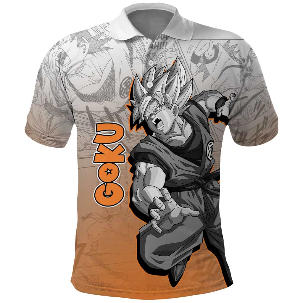 Goku - Dragonball Polo Shirt Anime Mix Manga Style