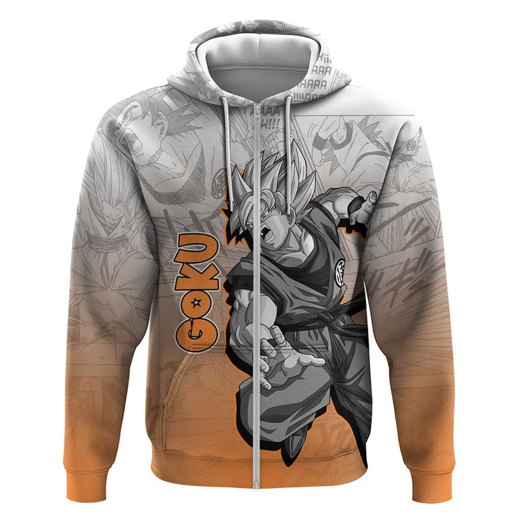 Goku - Dragonball Zip Hoodie Anime Mix Manga Style