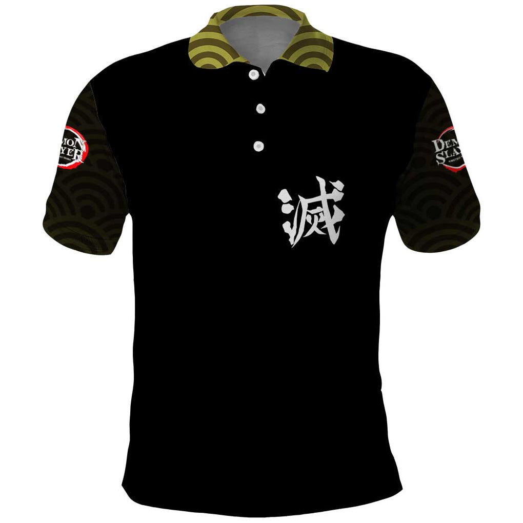 Gyomei Himejima - Kimesu No Yaiba Polo Shirt Japan Anime Style