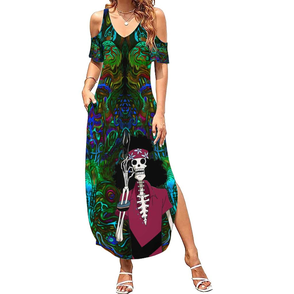 Hippie Trip Brook One Piece Summer Maxi Dress Anime Mix Trippy Style