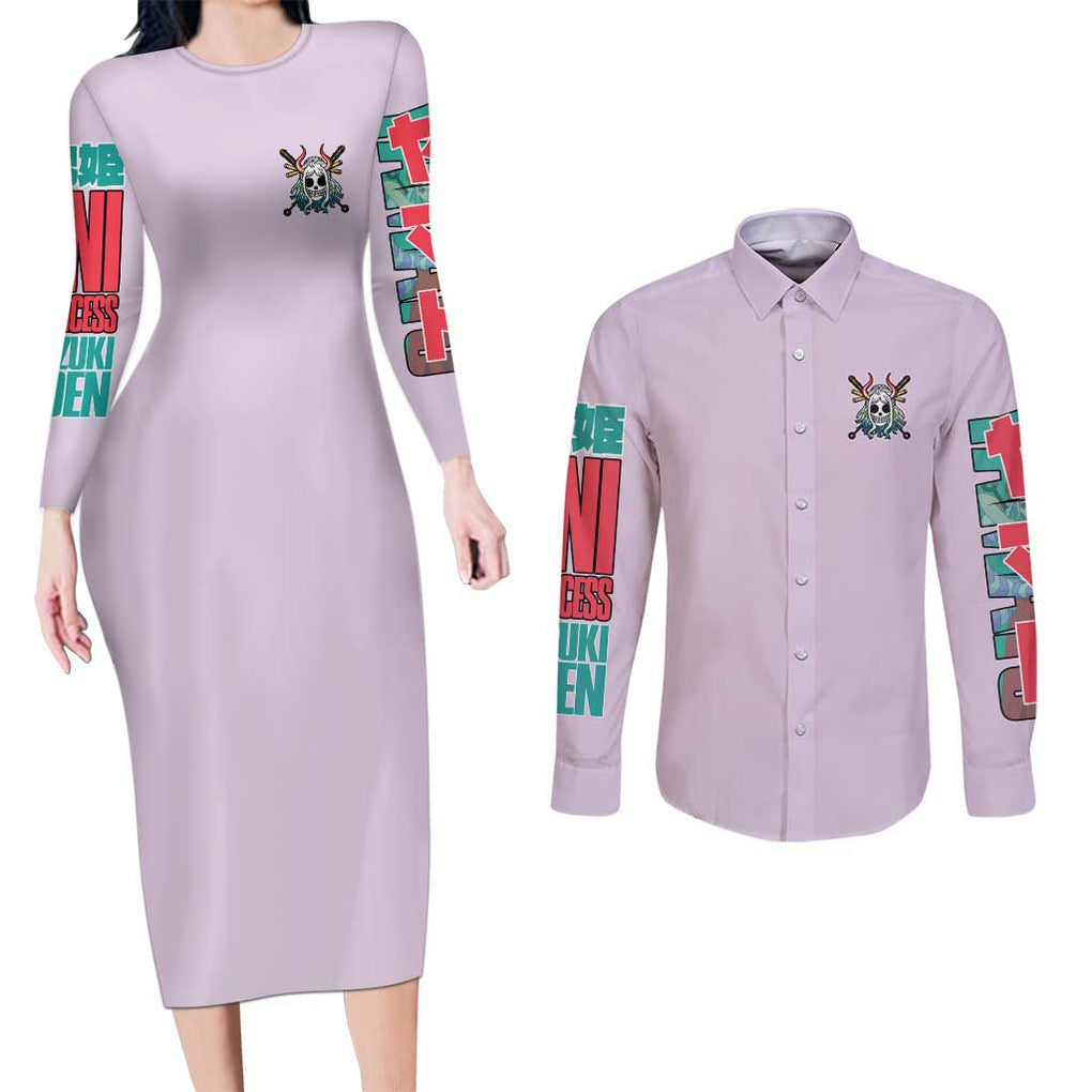 Yamato V2 One Piece Couples Matching Long Sleeve Bodycon Dress and Long Sleeve Button Shirt Anime Style