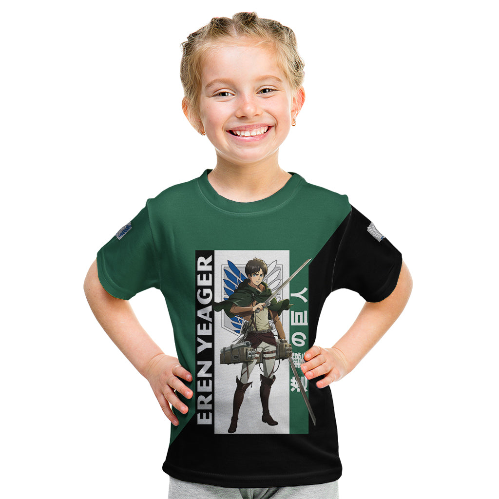 Eren Yeager Kid T Shirt Attack On Tittan Anime Style