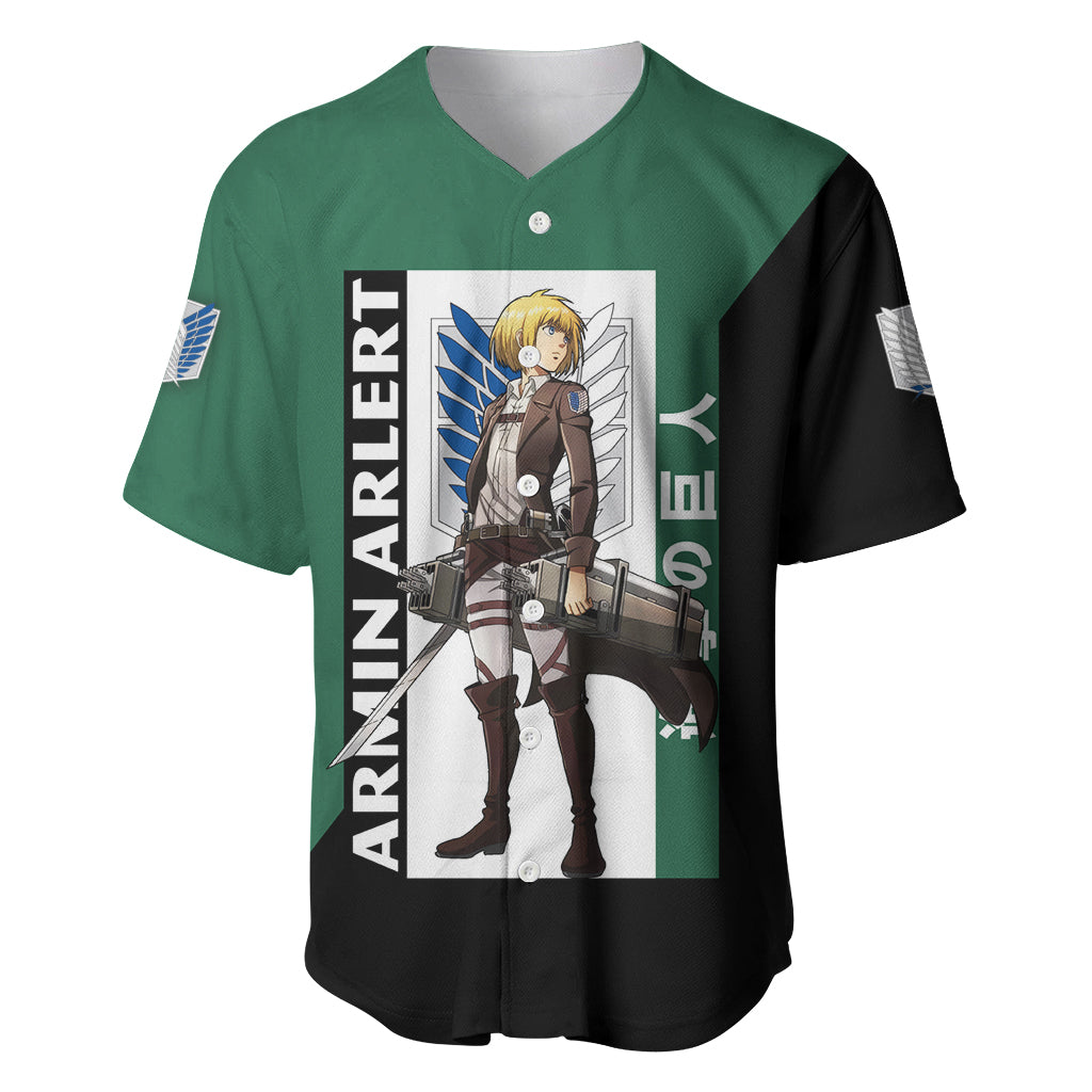 Armin Arlert Baseball Jersey Attack On Titan Anime Style