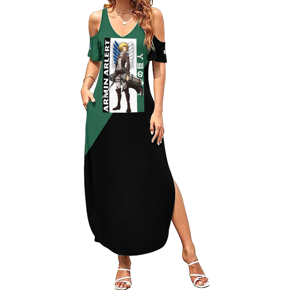 Armin Arlert Summer Maxi Dress Attack On Titan Anime Style