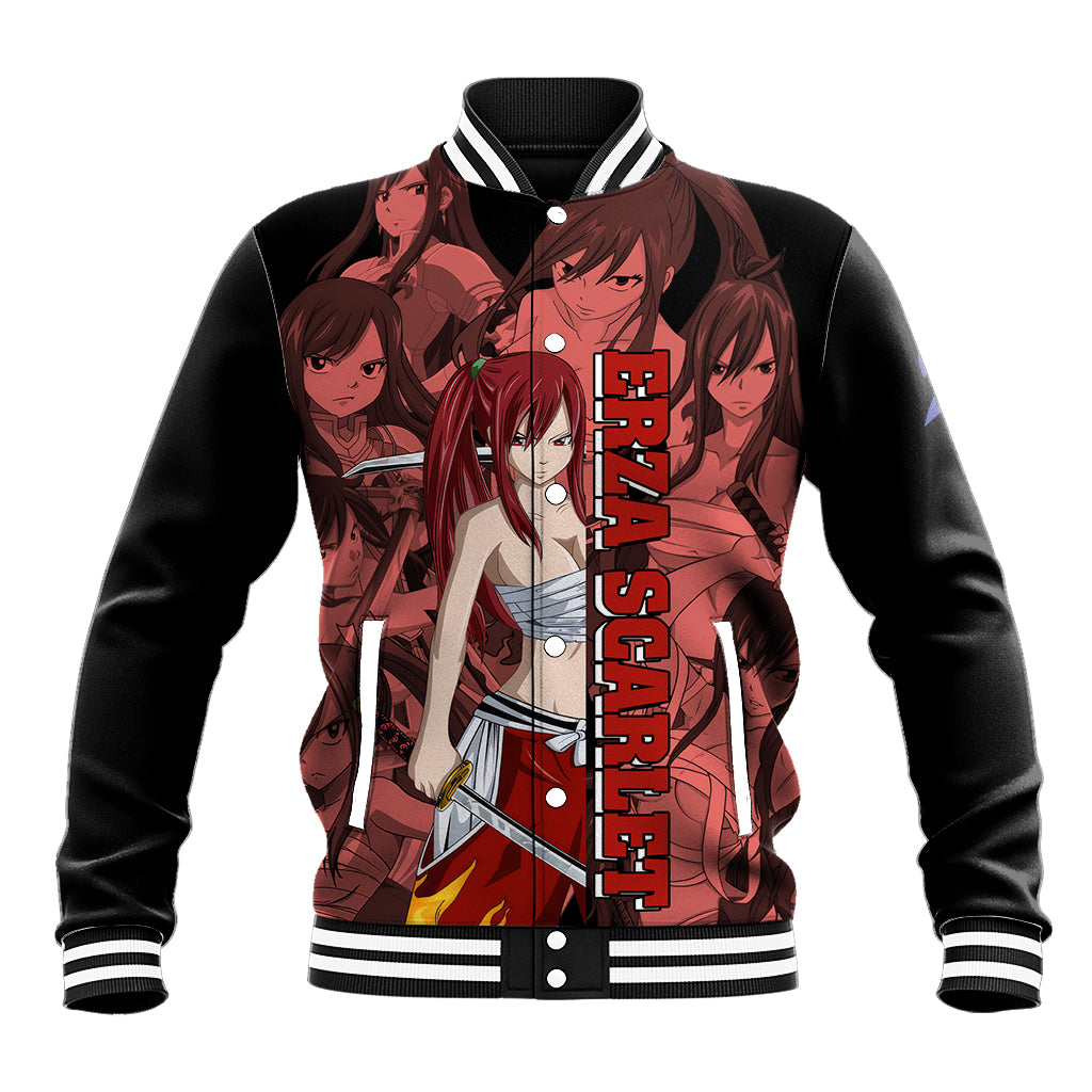 Erza Scarlet Fairy Tail Baseball Jacket Anime Mix Manga Style