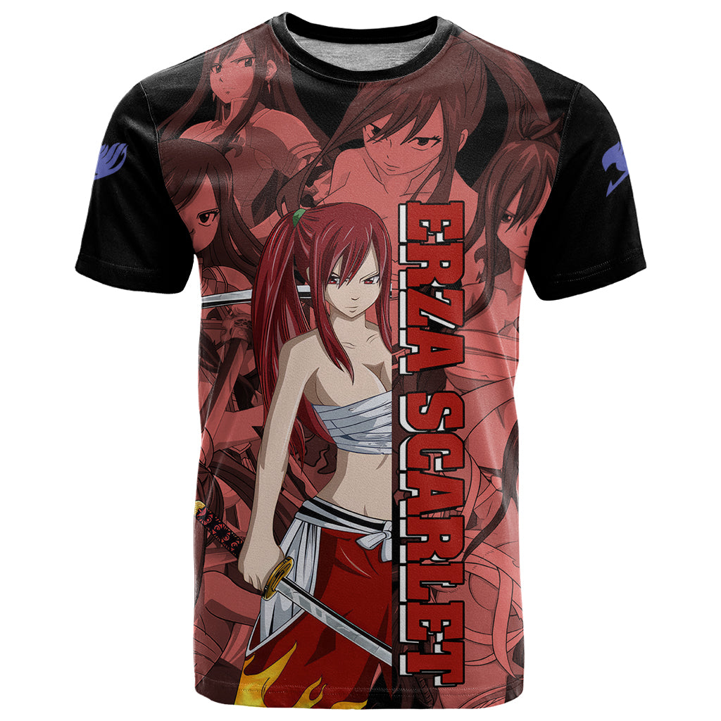 Erza Scarlet Fairy Tail T Shirt Anime Mix Manga Style