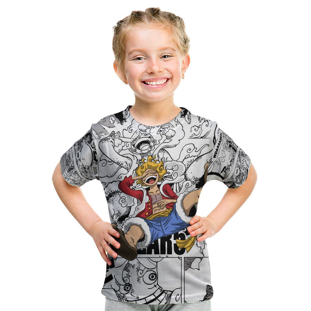 Luffy Gear 5 Awakening - One Piece Kid T Shirt Anime Mix Manga Style