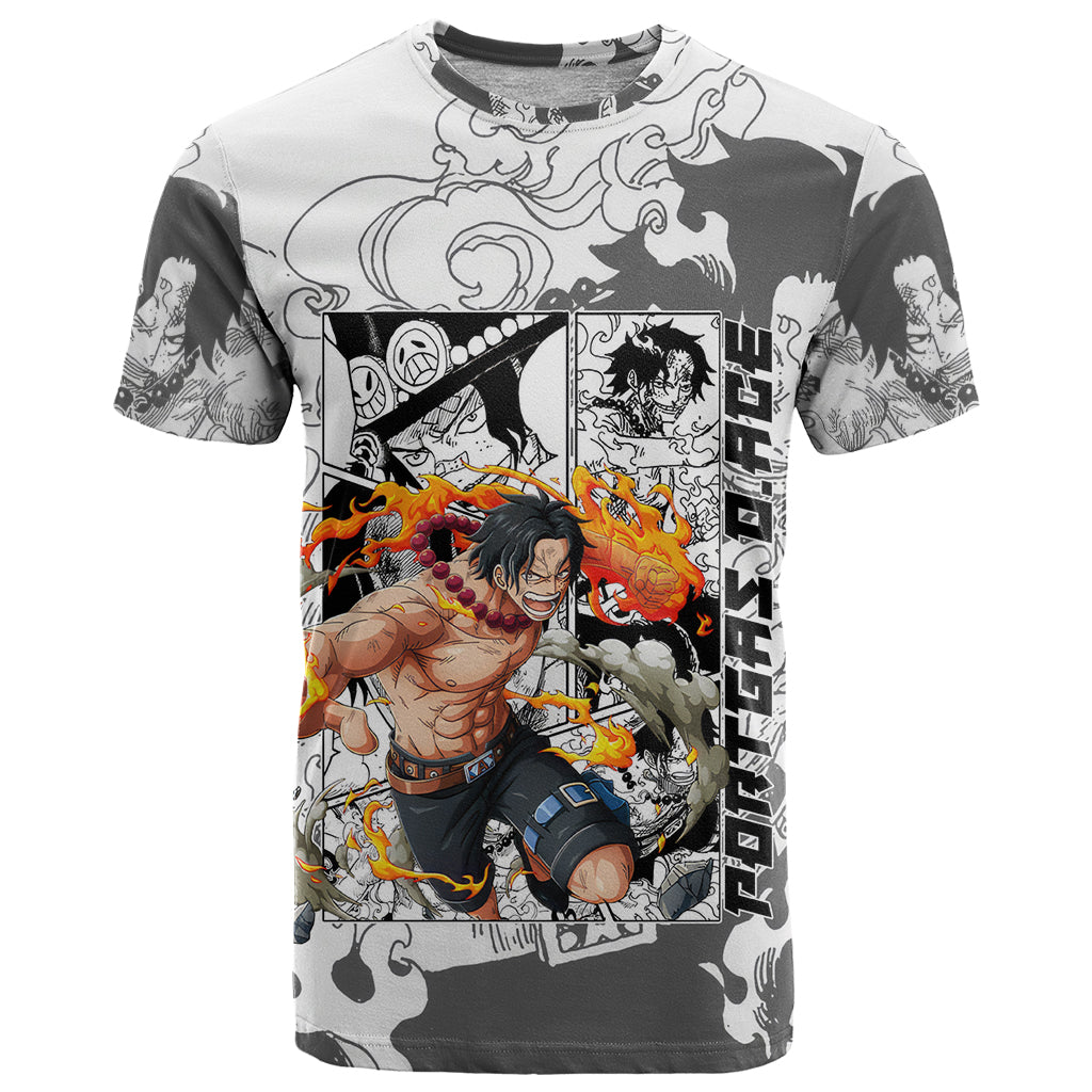 Portgas D.Ace - One Piece T Shirt Anime Mix Manga Style