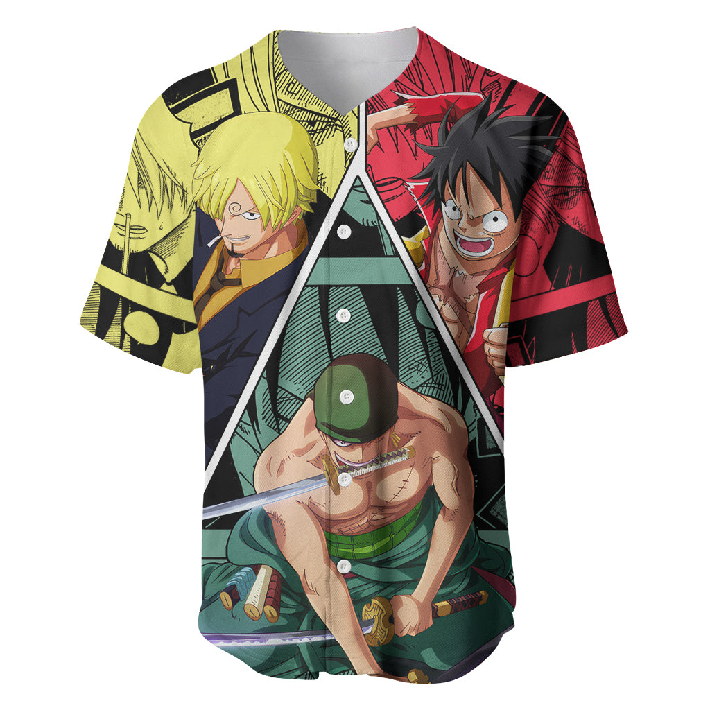 Luffy X Sanji X Zoro - One Piece Baseball Jersey Anime Style