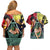 Luffy X Sanji X Zoro - One Piece Couples Matching Off Shoulder Short Dress and Hawaiian Shirt Anime Style