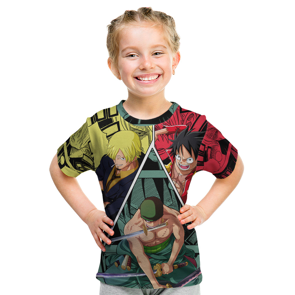 Luffy X Sanji X Zoro - One Piece Kid T Shirt Anime Style