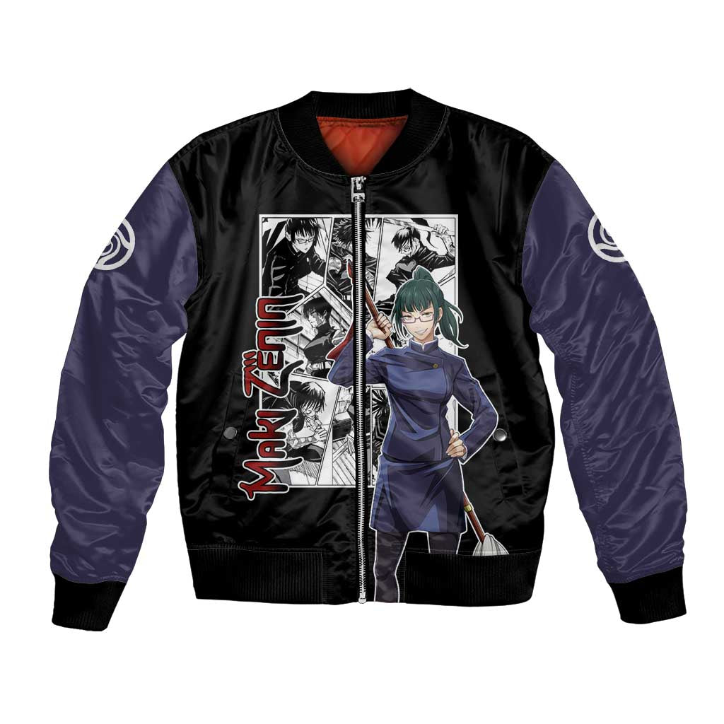 Maki Zenin - Jujusu Kaisen Bomber Jacket Anime Mix Manga Style