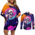 skull-couples-matching-off-shoulder-short-dress-and-long-sleeve-button-shirts-i-love-you-in-every-universe-cosmic-abstract-art