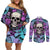 skull-pattern-couples-matching-off-shoulder-short-dress-and-long-sleeve-button-shirts-your-are-not-hard-to-love