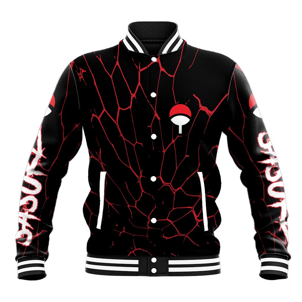 Trippy Sasuke Uchiha Naruto Baseball Jacket Anime Style